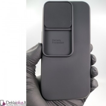 Švelnus guminis dėklas su kameros apsauga - juodas (Apple Iphone 14 Pro)